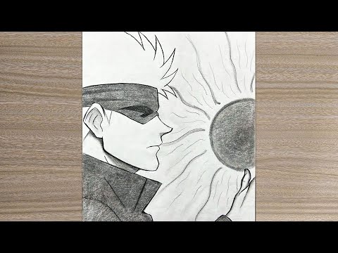 How to Draw Gojo Satoru Using His Power | Easy Anime Drawing -JujutsuKaisen