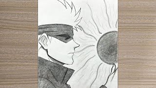 How to Draw Gojo Satoru Using His Power | Easy Anime Drawing -JujutsuKaisen