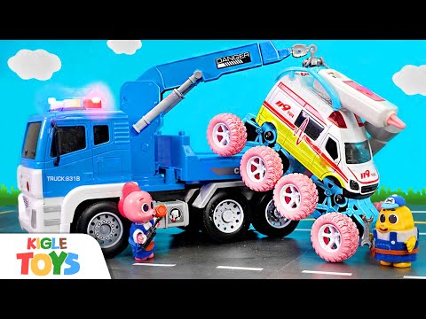 Broken Ambulance Becomes a Monster Truck🤩 Cocobi Toy Car Repair Shop