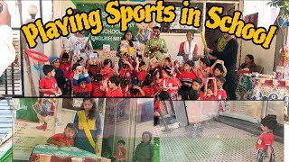 Baccho Ne Khele Games🏀|| Playing Sports with Kids🏀🗑️||  #sports #basketball