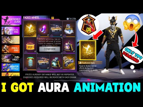 I GOT AURA ANIMATION 😍 || FADED WHEEL ANIMATION FREE FIRE 🔥 || FREE FIRE TODAY EVENT 💫|| #jkgamingyt