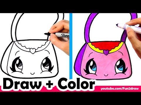 How to Draw a Purse Cute Easy - Fun2draw | Online...