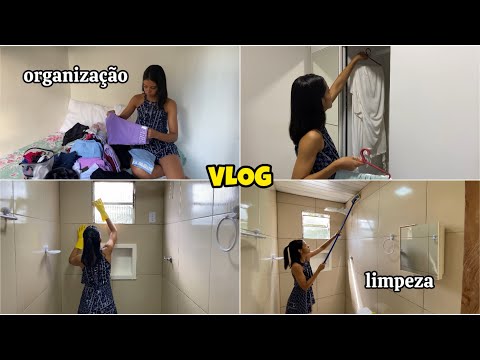ORGANIZEI O GUARDA-ROUPA + FAXINEI O BANHEIRO! 🥵