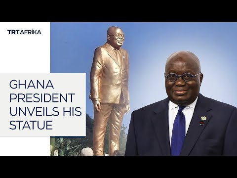 Ghana President Unveils His Statues