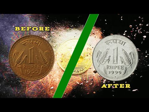 Rusted coin cleaning with stain remover | #foryou #experiment