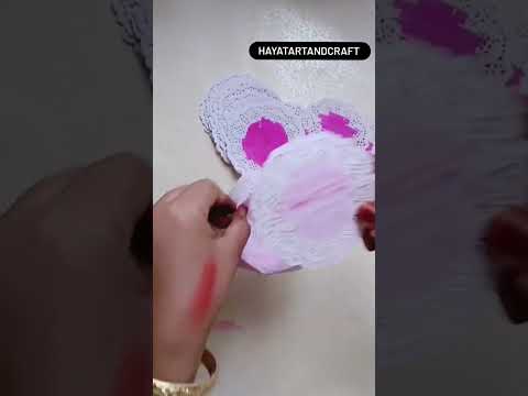 8 M view Doily paper craft 2#wao #flower#viral #viralvideo #craftideas #shoerts #bigboss #voting