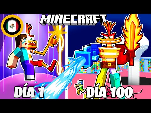 ¡Sobreviví 100 DÍAS en INTENSAMENTE en Minecraft HARDCORE!