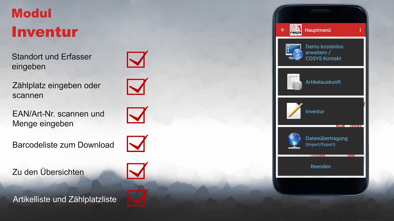 Inventur Erfassung mit dem Smartphone | COSYS Inventur App