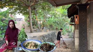 Kangkung di masak gini aja enak banget semua suka, masakan desa