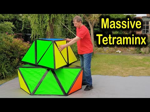 WORLD RECORD Tetraminx Puzzle by Tony Fisher (70cm edge)
