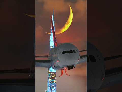 "Magic Flight Over Burj Khalifa Under the Moonlight!"#shorts #dubai #burjkhalifa