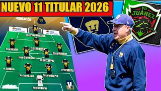 🔥🐆 BOMBA! La Nueva ALINEACION de Pumas con REFUERZOS para ENFRENTAR al Juarez! Jornada 16 Ap2026