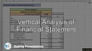 Vertical Analysis of Financial Statement
