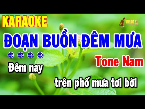 Karaoke Đoạn Buồn Đêm Mưa Tone Nam Nhạc Sống 2025 Hay Nhất | Thanh Hải