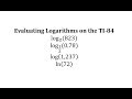 Logarithm Concepts and Calculations