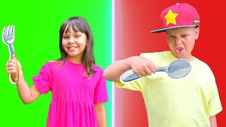 Eat Right with Spoon, Fork and Chopsticks! | Hello Dana Kids Songs