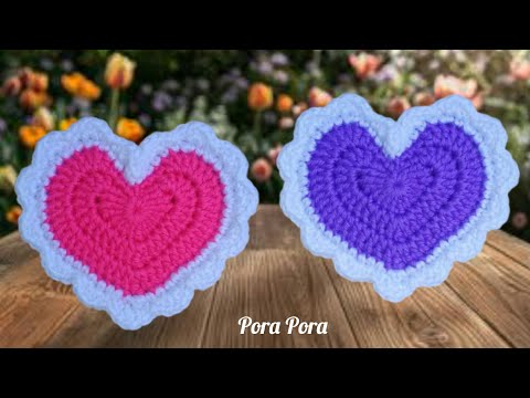 Crochet Heart Coaster I Crochet Valentine Gifts I Crochet Valentine Coaster