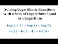 Logarithmic Equations and Properties
