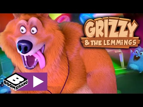 Grizzy och Lämlarna | Högspänning Bear Attack | Boomerang Sverige