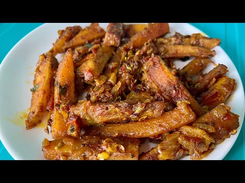 Valakkai fry recipe - Raw banana fry