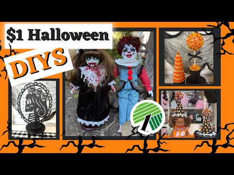 NEW HALLOWEEN $1 DIYS 2021 + THRIFT FLIPS│EASY & AFFORDABLE DIYS