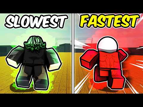 Slowest To Fastest MOVESETS in The Strongest Battlegrounds (KJ Update)