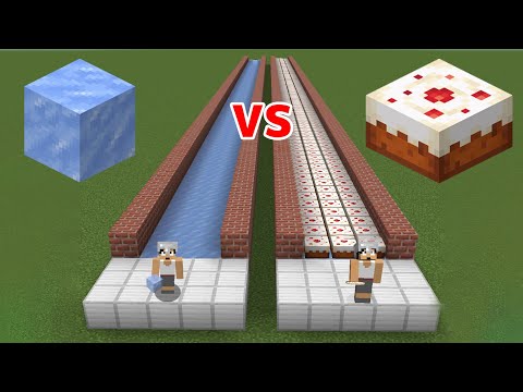 ヒカキン先生直伝 高速移動ケーキVS氷 どっちが速い？【Minecraft】#shorts