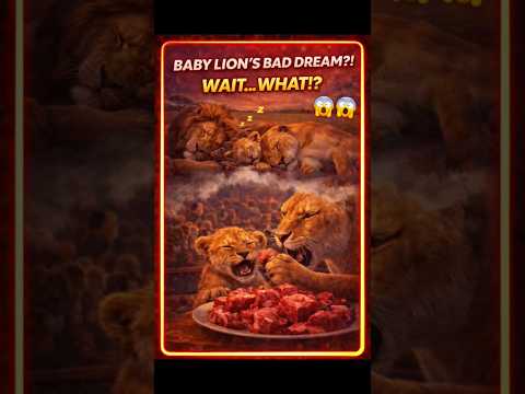 Lion Cub Forced To Eat In Nightmare 😱 | #lioncub #funnyanimals #animalshorts #lion #shorts #animals