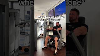 Don’t be that guy, wipe down the machine #fitness #gym #workout