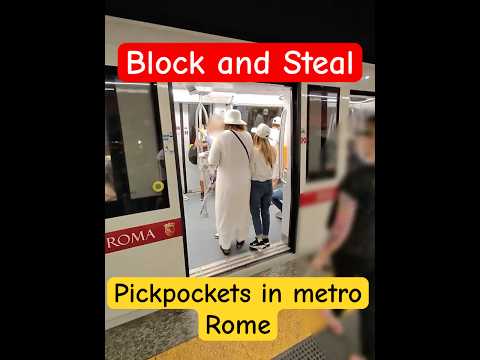 ❌Learn How Pickpockets Block your way and Steal from you #Pickpockets #Pickpockets_in_Rome #Metro