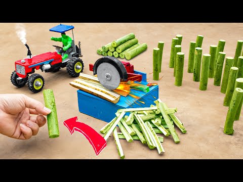 Diy tractor making wood Saw machine science project | Sun farming tractor video