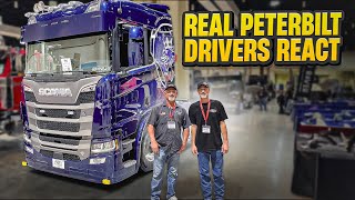 Lifelong Peterbilt Drivers React to Our Scania!