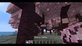 adding cherry saplings and growing in minecraft 🌸