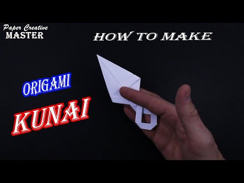 How to make origami kunai from paper