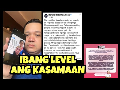 Sen Bato issues apology! Pero isang DDS vlogger todo atake parin sa ngiwi ni Cong Perci Cendaña!