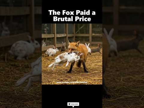 Rabbit Almost Eaten Alive‼️ The Fox Paid a Brutal Price #fox #rabbit