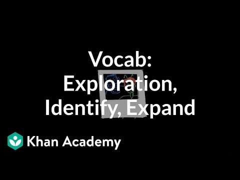 Exploration, Identify, Expand | Vocabulary | Khan Academy