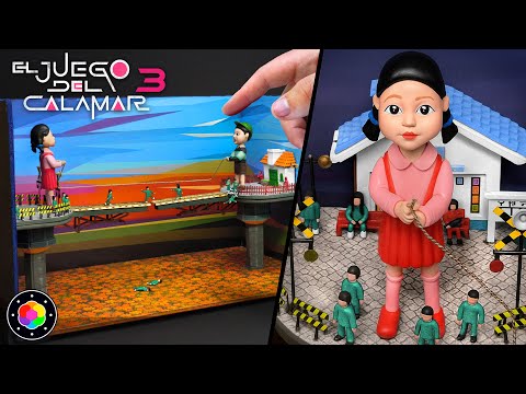 DIORAMA MINIATURA de EL JUEGO DEL CALAMAR 3! (Saltar la Cuerda) Clay | PlastiVerse