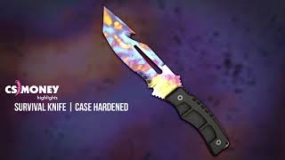 Survival Knife Case Hardened Gameplay