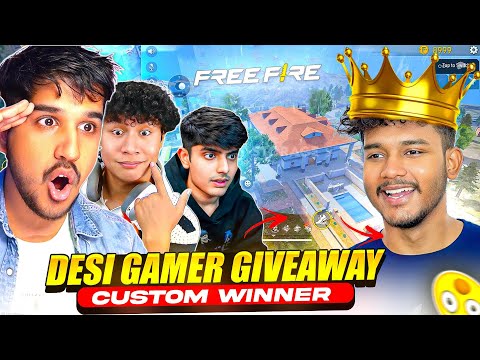 DESI GAMERS CUSTOM GIVEAWAY WINNER 🏆 - Garena Free Fire