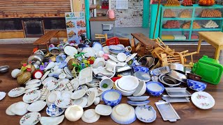Full Miniature Real Cooking Kitchen Set installation | Mini kitchen Real utensils collection Part 14