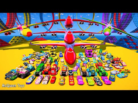 Disney Pixar Cars McQueen Toys | Crazy Lightning McQueen Mack Cruz Ramirez Jackson Storm and Friends