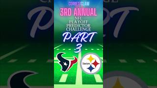 NFL PLAYOFF PREDICTOR CHALLENGE PART 3! TEXANS vs STEELERS GAME BETS!