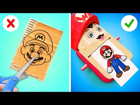 Mario Cardboard Printer from Trash! 😲 Smart Hacks and Easy DIY for All Occasions