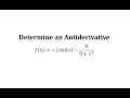 Antiderivatives and Integration Concepts