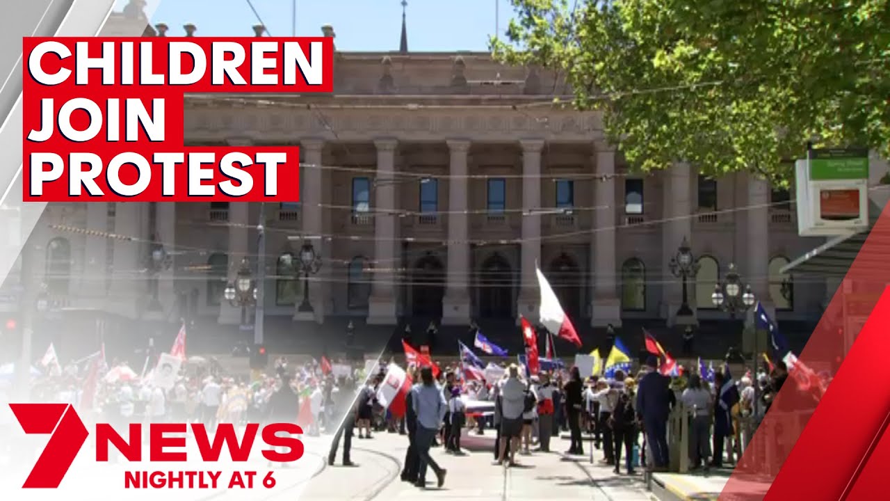 Children join Melbourne’s regular Protesters