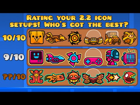 THE BEST 2.2 SETUP? Rating your Geometry dash icon setups!