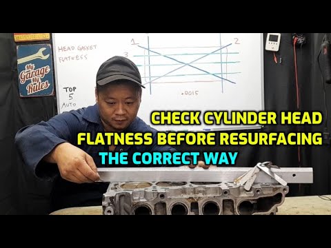 HOW TO CHECK CYLINDER HEAD SURFACE FOR WARPAGE AND FLATNESS USING A FEELER GAUGE AND STRAIGHT EDGE