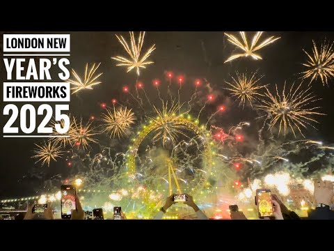 London New Year’s Fireworks 2025 | London Eye Fireworks 2025 | Happy New Year