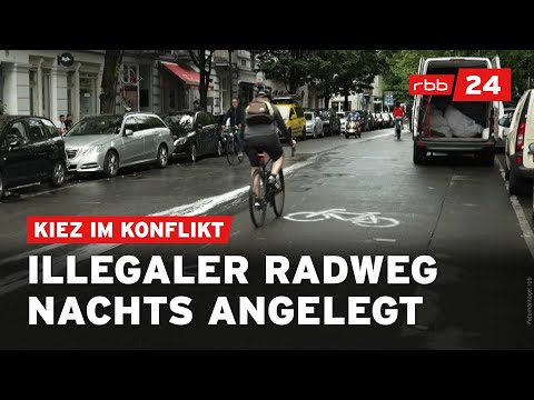 Berlin Prenzlauer Berg: Radweg ohne Genehmigung angelegt
